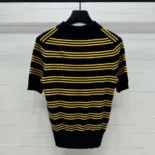 Miu Miu Women Striped Cashmere and Silk Polo Sweater MMLA18