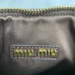 Miu Miu Women Wander Matelassé Nappa Leather Hobo Bag-Briarwood