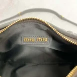 Miu Miu Women Wander matelassé nappa leather bag-Gray/White