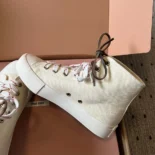 Miu Miu Women Washed Denim High-top Sneakers 5T385ECSLF0304F