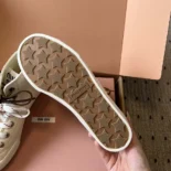 Miu Miu Women Washed Denim High-top Sneakers 5T385ECSLF0304F