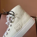Miu Miu Women Washed Denim High-top Sneakers 5T385ECSLF0304F