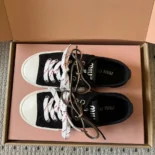 Miu Miu Women Washed Denim Sneakers-Black 5E384ECSLF0002F005