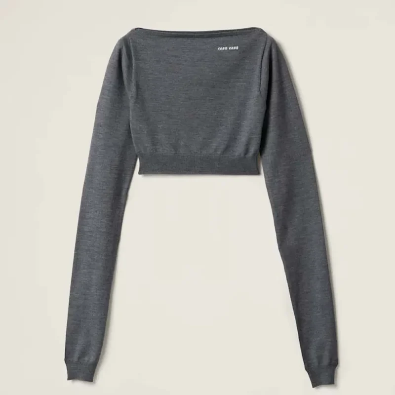 Miu Miu Women Wool Boat-neck Sweater MMLB0716WS