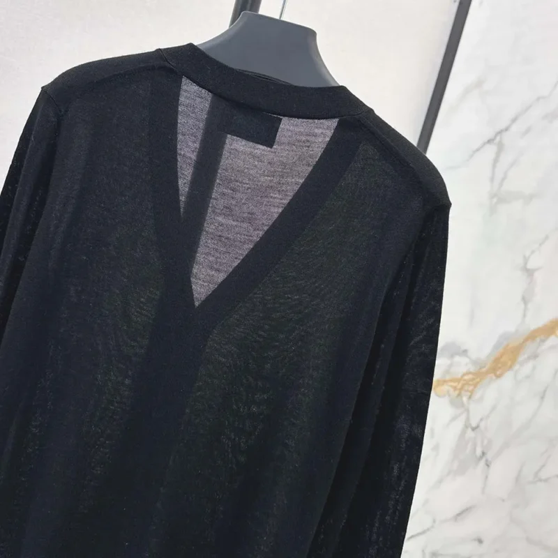 Prada Men Cashmere Cardigan-Black P25L87102T
