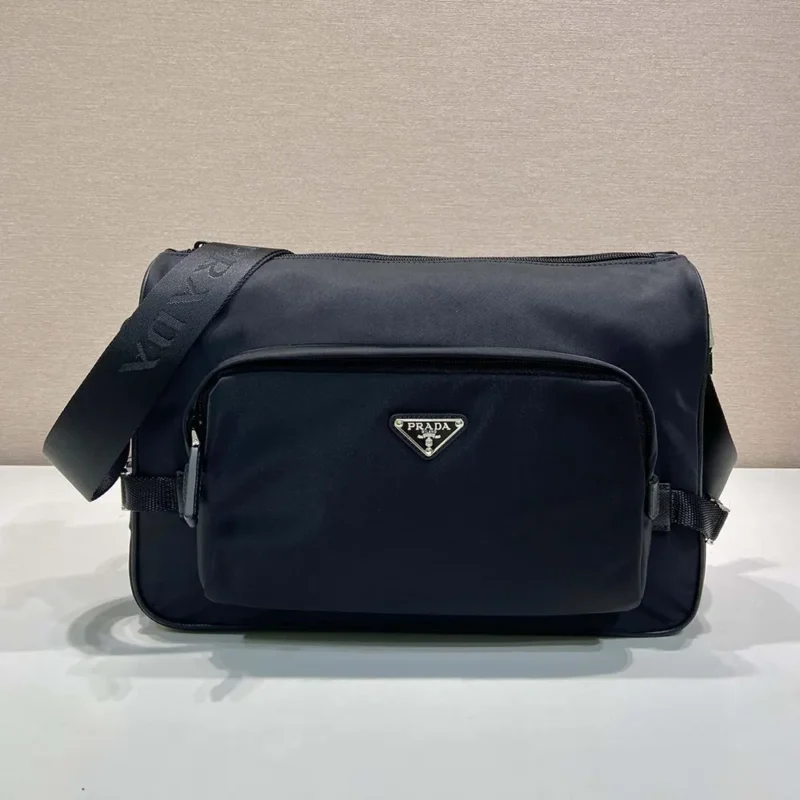 Prada Unisex Large Re-Nylon and Saffiano Leather Shoulder Bag