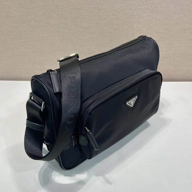 Prada Unisex Large Re-Nylon and Saffiano Leather Shoulder Bag