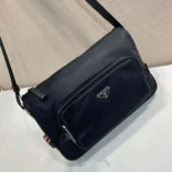 Prada Unisex Large Re-Nylon and Saffiano Leather Shoulder Bag