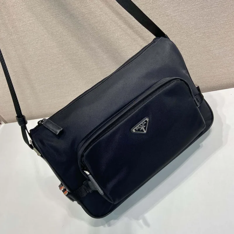 Prada Unisex Large Re-Nylon and Saffiano Leather Shoulder Bag