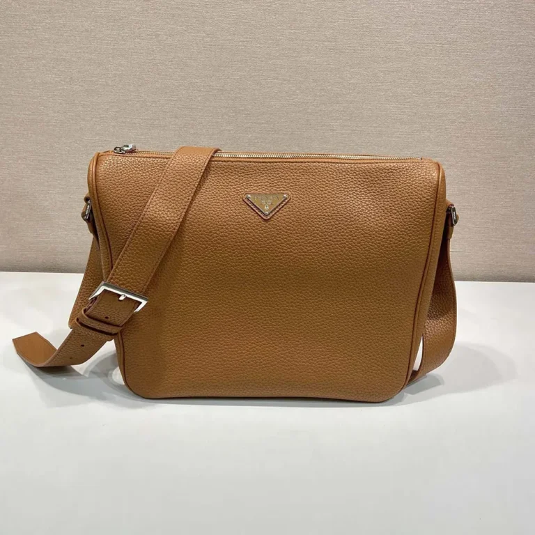 Prada Unisex Leather Shoulder Bag-Brown 2VH182