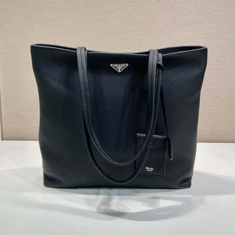 Prada Unisex Leather Tote-Black 2VG1302BBE