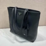 Prada Unisex Leather Tote-Black 2VG1302BBE