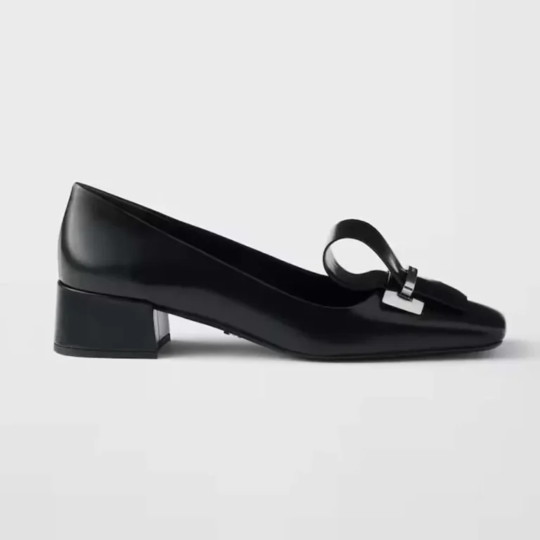 Prada Women Brushed Leather Pumps-Black 1I963N055F0002FD035