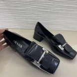 Prada Women Brushed Leather Pumps-Black 1I963N055F0002FD035