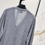 Prada Women Cashmere Cardigan-Gray P25L87102T