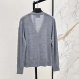 Prada Women Cashmere Cardigan-Gray P25L87102T