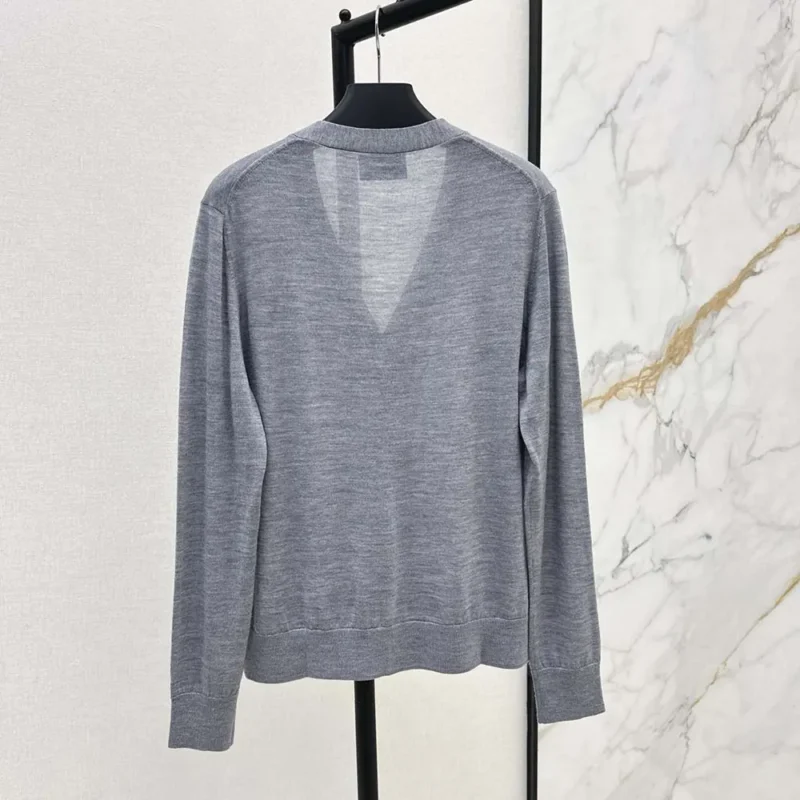 Prada Women Cashmere Cardigan-Gray P25L87102T