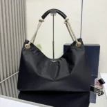 Prada Women Mariner Large Re-Nylon Shoulder Bag-Black 1BC244