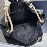 Prada Women Mariner Large Re-Nylon Shoulder Bag-Black 1BC244