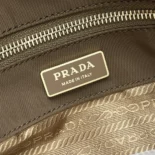 Prada Women Mariner Large Re-Nylon Shoulder Bag-Brown 1BC244