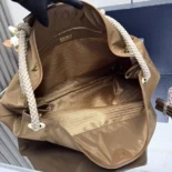 Prada Women Mariner Large Re-Nylon Shoulder Bag-Brown 1BC244
