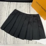 Prada Women Pleated Stretch Drill Miniskirt P104W