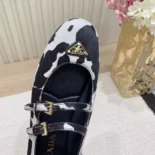 Prada Women Printed Leather Ballerinas 1F794NASAF0G3NFD005