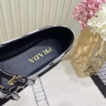 Prada Women Printed Leather Ballerinas 1F794NASAF0G3NFD005