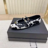 Prada Women Printed Leather Ballerinas 1F794NASAF0G3NFD005