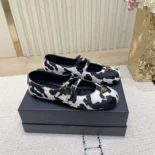 Prada Women Printed Leather Ballerinas 1F794NASAF0G3NFD005