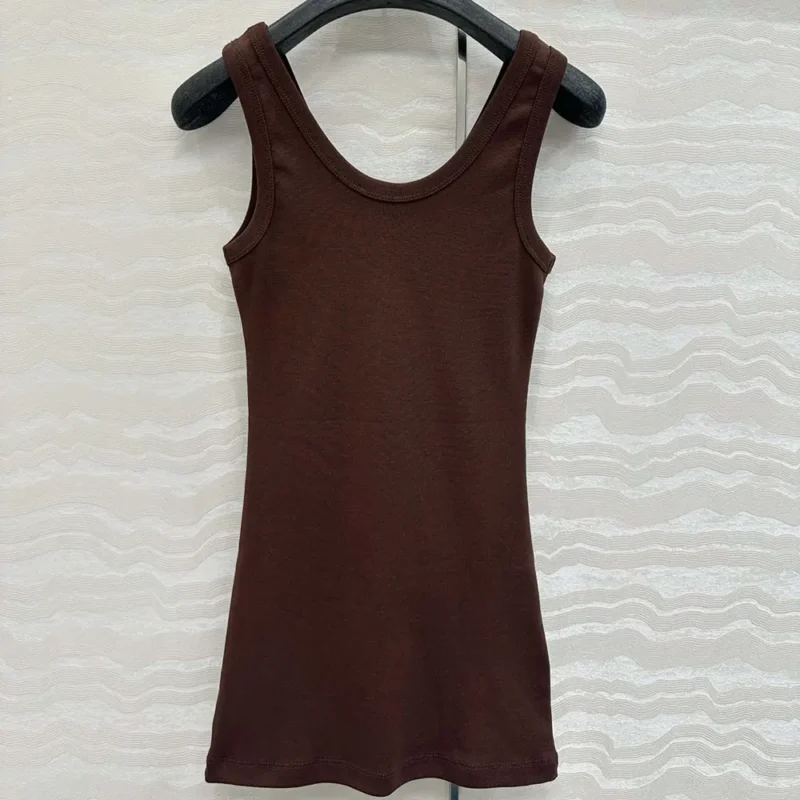Prada Women Ribbed Knit Top-Cocoa Brown 39576L14L0