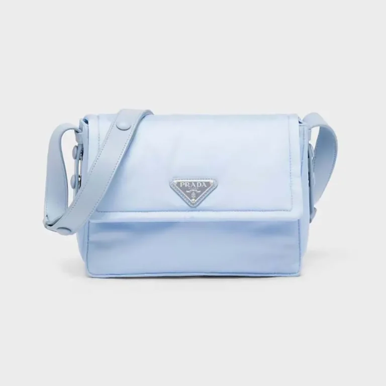 Prada Women Small Padded Re-Nylon Shoulder Bag-Blue