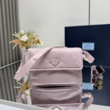 Prada Women Small Padded Re-Nylon Shoulder Bag-Pink