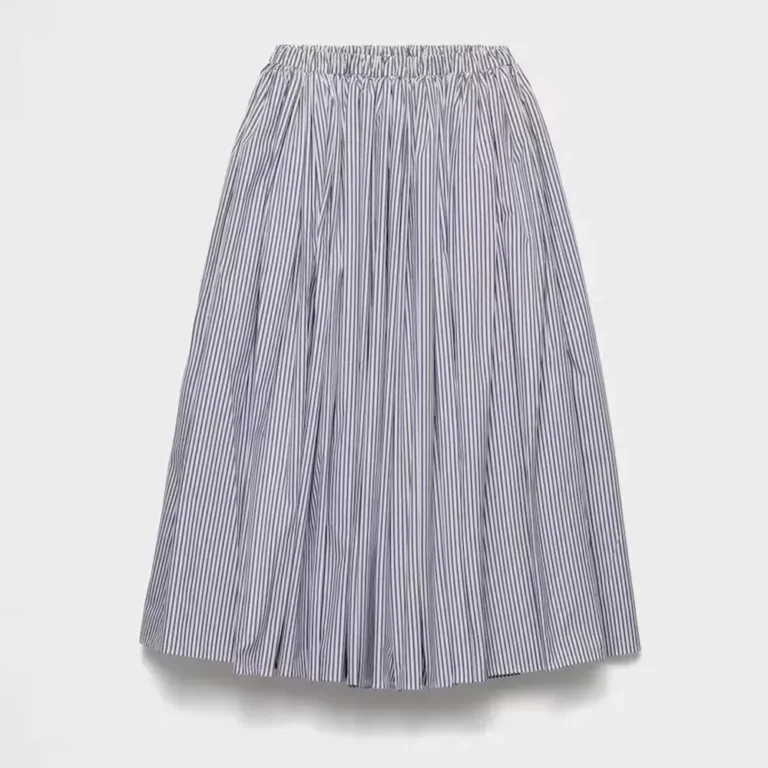 Prada Women Striped Poplin Skirt 21X00016QH
