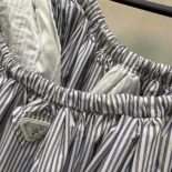 Prada Women Striped Poplin Skirt 21X00016QH