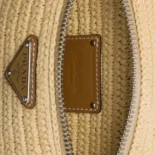 Prada Women Woven Crochet Belt Bag-Natural