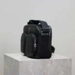 Saint Laurent YSL Unisex City Saint Laurent Camera Bag in Grained Leather-Black