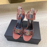 Saint Laurent YSL Women Babylone Sandals in Smooth Leather 785706AADF02603