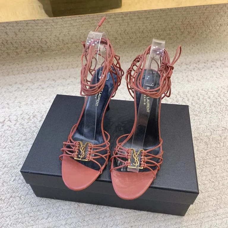 Saint Laurent YSL Women Babylone Sandals in Smooth Leather 785706AADF02603