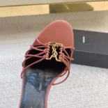 Saint Laurent YSL Women Babylone Sandals in Smooth Leather 785706AADF02603