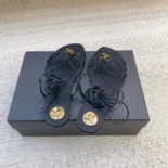 Saint Laurent YSL Women Babylone Sandals in Smooth Leather 820656AAEOF1000