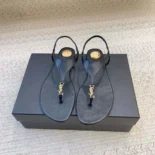 Saint Laurent YSL Women Cassandra Sandals in Smooth Leather 818293AADF11000