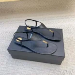 Saint Laurent YSL Women Cassandra Sandals in Smooth Leather 818293AADF11000