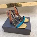 Saint Laurent YSL Women Dominique Sandals in Satin Crepe 8181849QNAT4490