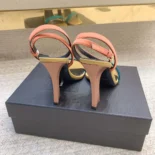 Saint Laurent YSL Women Dominique Sandals in Satin Crepe 8181849QNAT4490