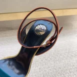 Saint Laurent YSL Women Dominique Sandals in Satin Crepe 8181849QNAT4490