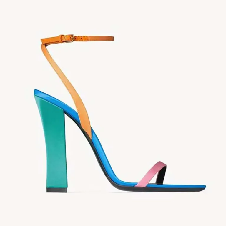 Saint Laurent YSL Women Dominique Sandals in Satin Crepe 8181849QNAT5890