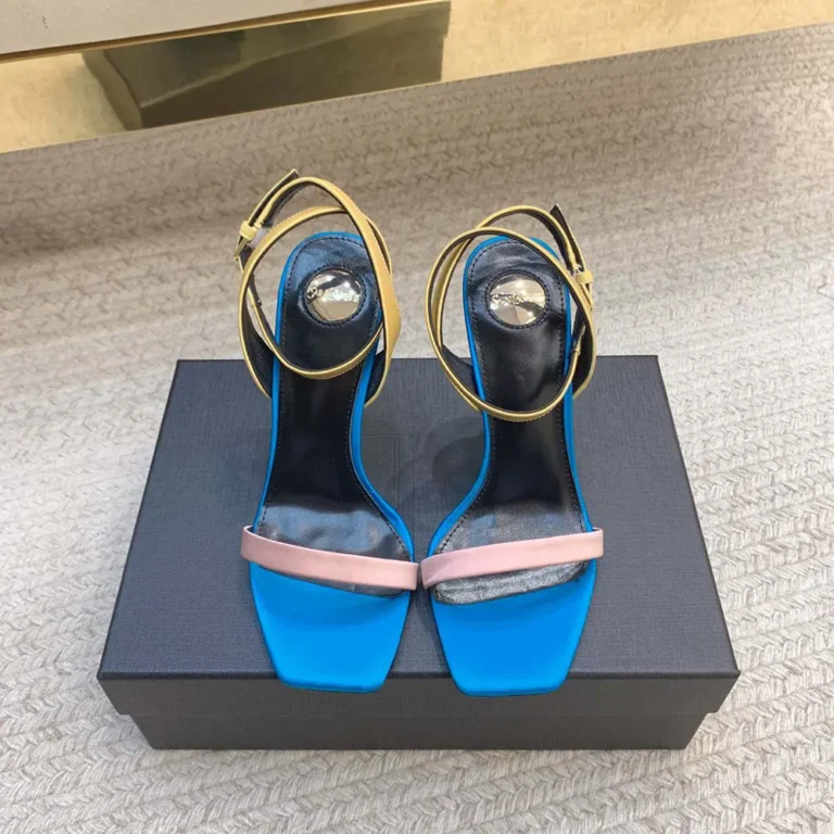 Saint Laurent YSL Women Dominique Sandals in Satin Crepe 8181849QNAT5890