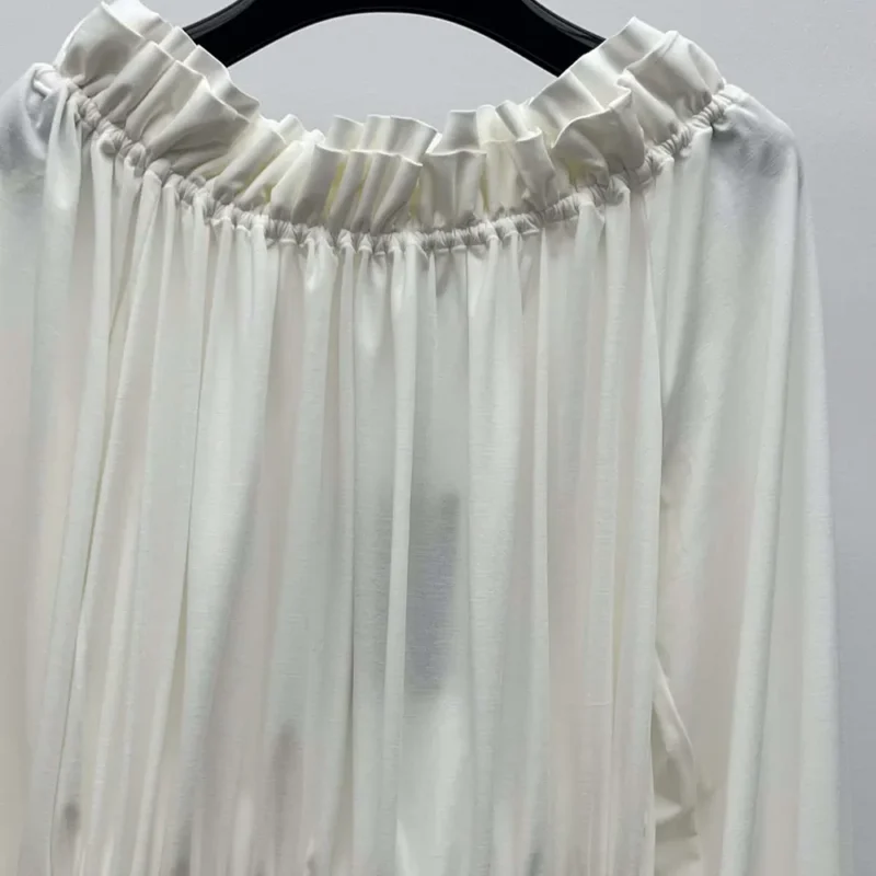 Saint Laurent YSL Women Gathered Dress in Jersey 820926Y6H339601