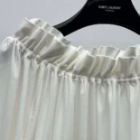 Saint Laurent YSL Women Gathered Dress in Jersey 820926Y6H339601